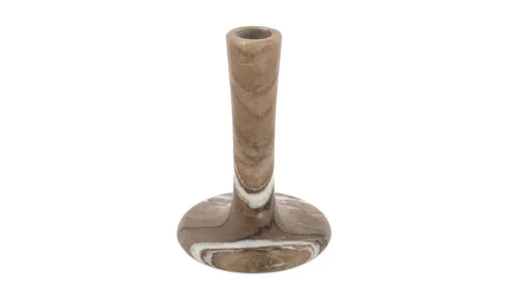 EAST TALL CANDLE HOLDER "BROWN TORRENT MARBLE"