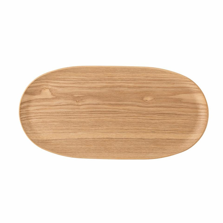 OVAL OAK WOOD SERVING TRAY NATURAL 12.1/4X6