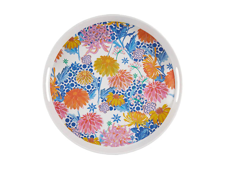 SUNBURST MELAMINE ROUND SERVING TRAY 35X5CM