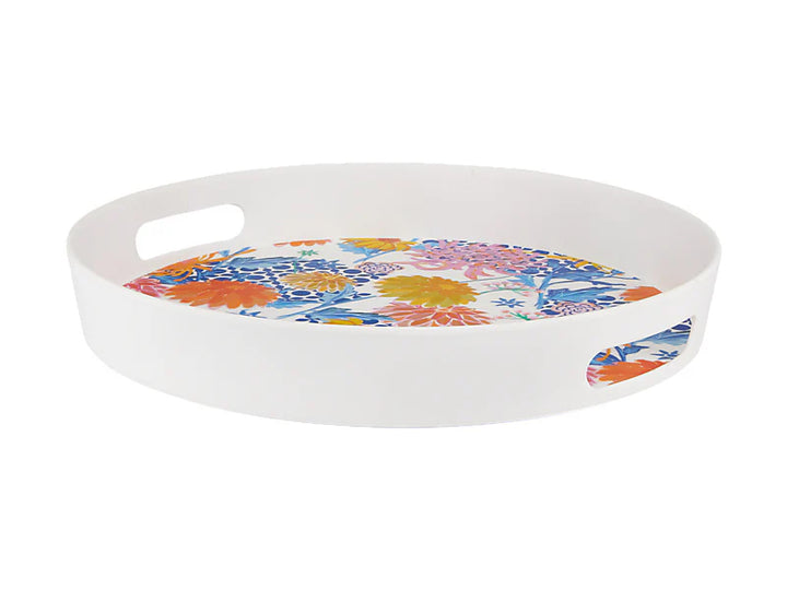 SUNBURST MELAMINE ROUND SERVING TRAY 35X5CM
