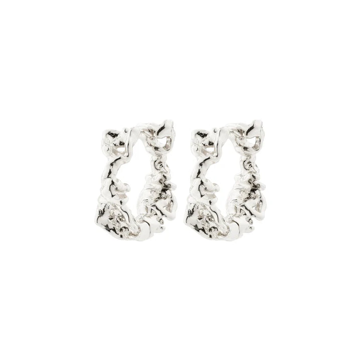 TRUST RECYCLED HOOP EARRINGS SILVER-PLATED