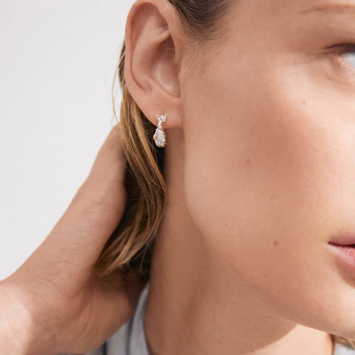 TRUST RECYCLED HOOP EARRINGS SILVER-PLATED