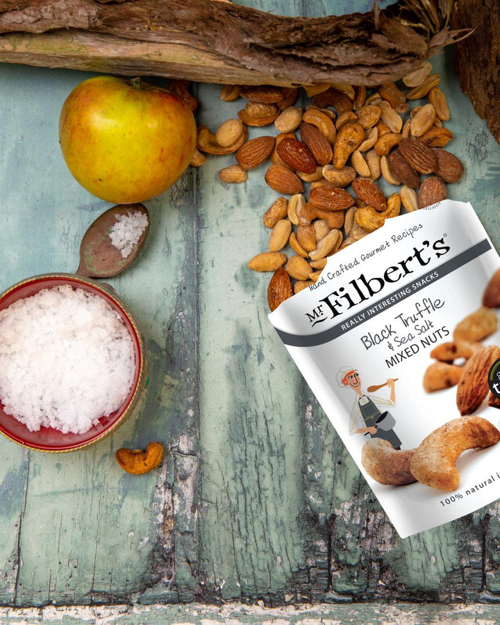 Mr. FILBERT'S ITALIAN BLACK TRUFFLE MIXED NUTS - 100g