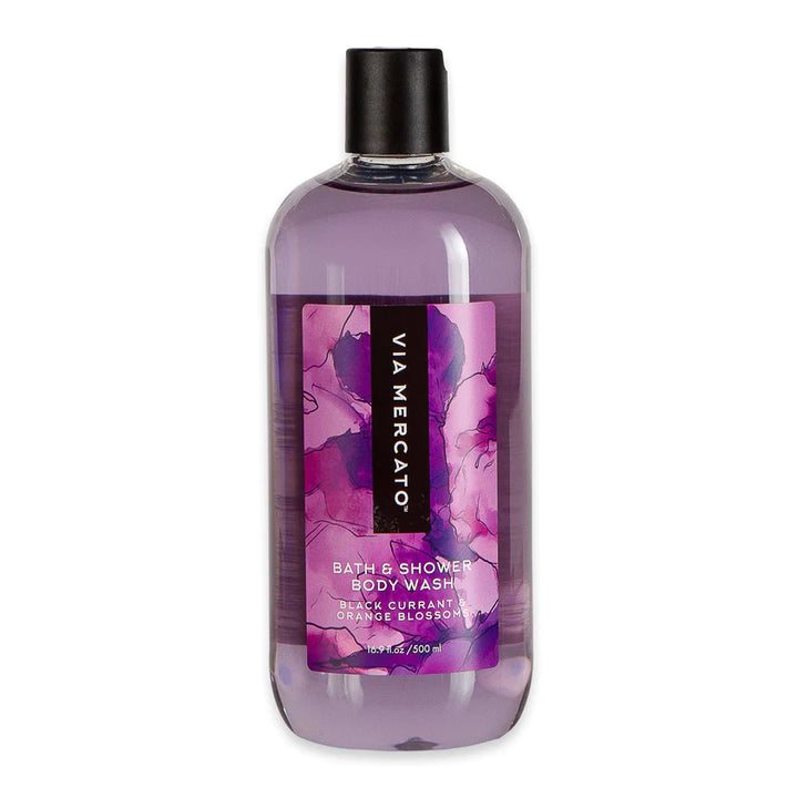 VIA MERCATO BELLA 500ML SHOWER GEL - BLACK CURRANT AND ORANGE BLOSSOMS