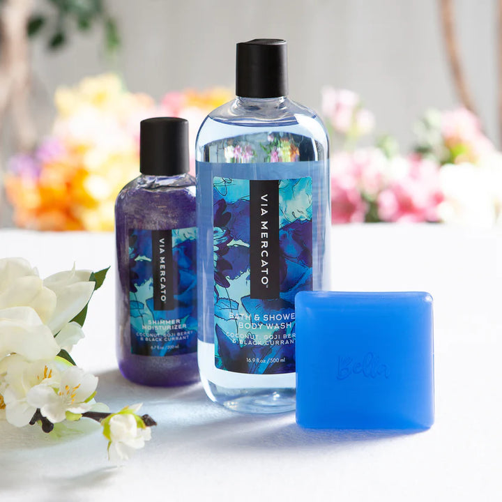 VIA MERCATO BELLA 500ML SHOWER GEL - COCONUT, GOJI BERRY AND BLACK CURRANT