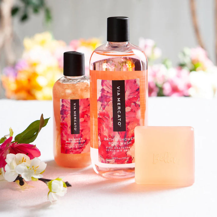 VIA MERCATO BELLA 500ML SHOWER GEL - PINK GRAPEFRUIT, VERVAIN AND CASSIS