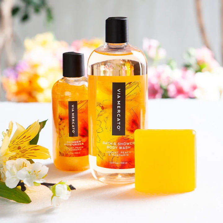 VIA MERCATO BELLA 500ML SHOWER GEL - LOQUAT, PEACH AND MANDARIN
