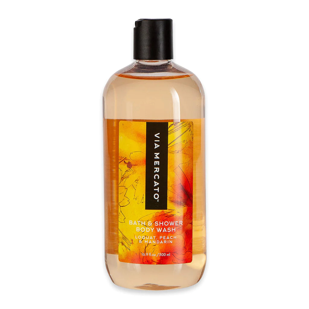 VIA MERCATO BELLA 500ML SHOWER GEL - LOQUAT, PEACH AND MANDARIN