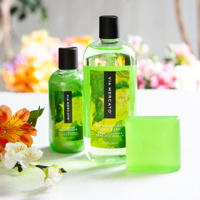 VIA MERCATO BELLA 500ML SHOWER GEL - WHITE CYCLAMEN, BERRIES AND VANILLA