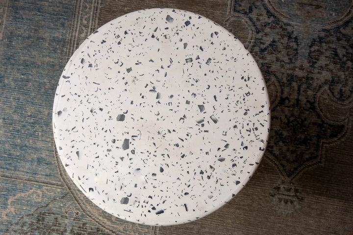 Lh Imports Concrete Mineral Side Table Terrazzo