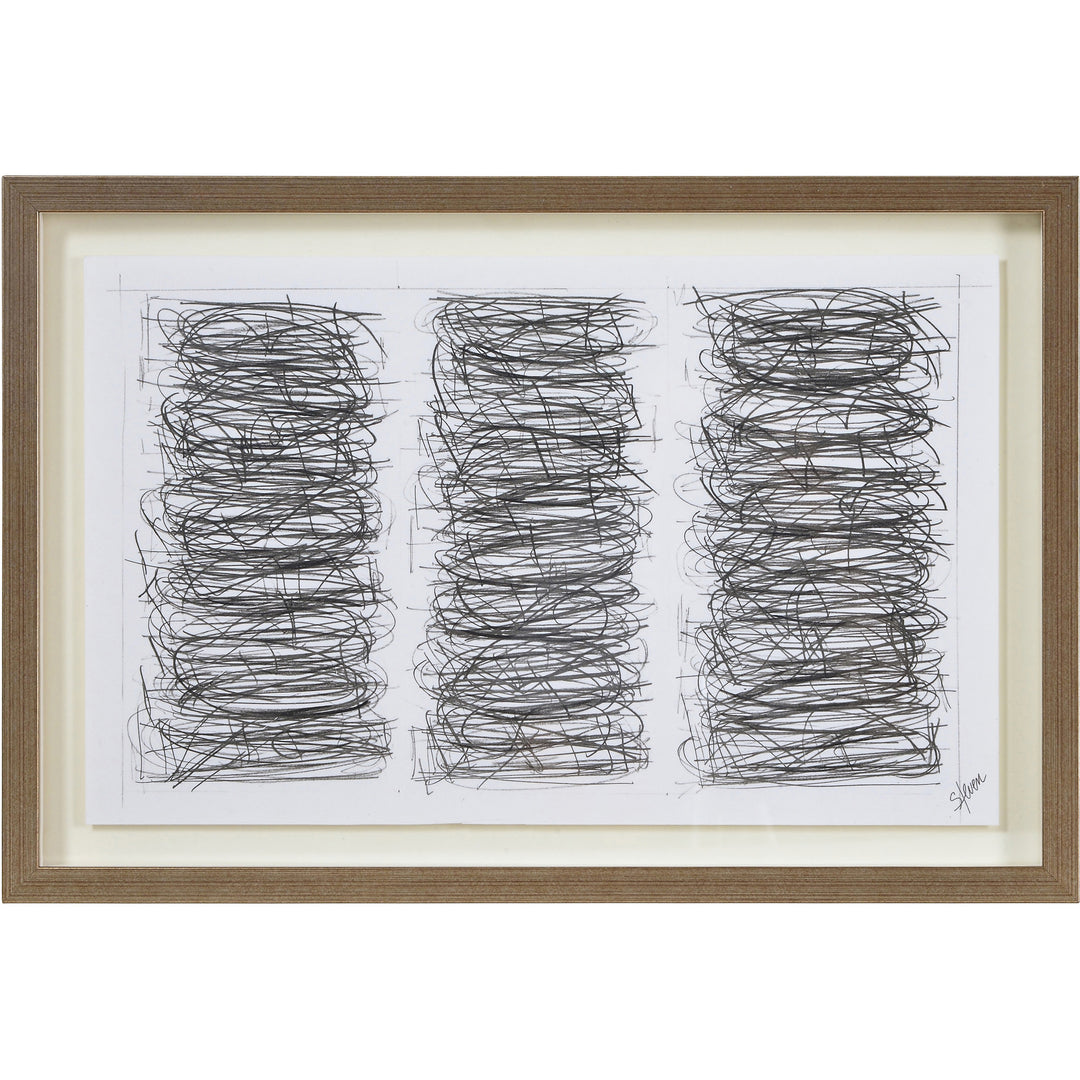 RENWIL STUDIO LINE - SKETCH SET OF 4 PAINTINGS