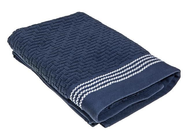 LUXURY STITCH BATH TOWEL NAVY BLUE