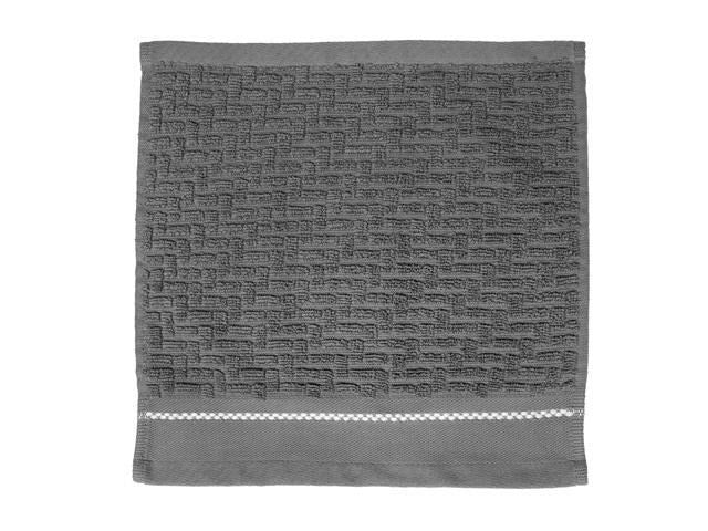 LUXURY STITCH WASH CLOTH COOL GRAY