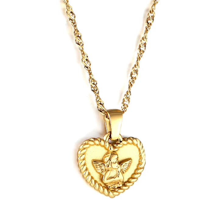 ANGEL HEART ENGRAVED PENDANT