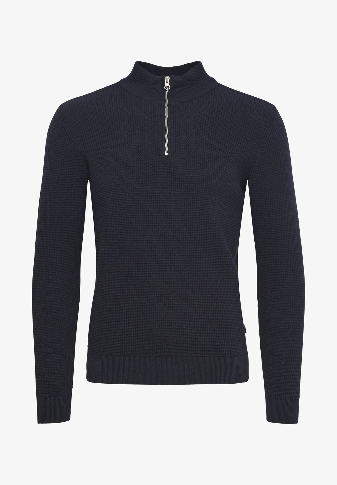 Casual Friday Karlo Half Zipper Knit - Anthracite Black