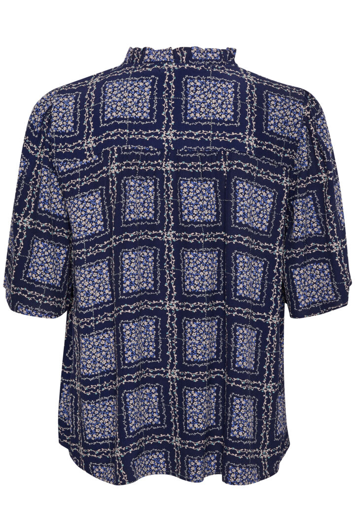 DESIREESZ BLOUSE "Patriot Blue Flower"