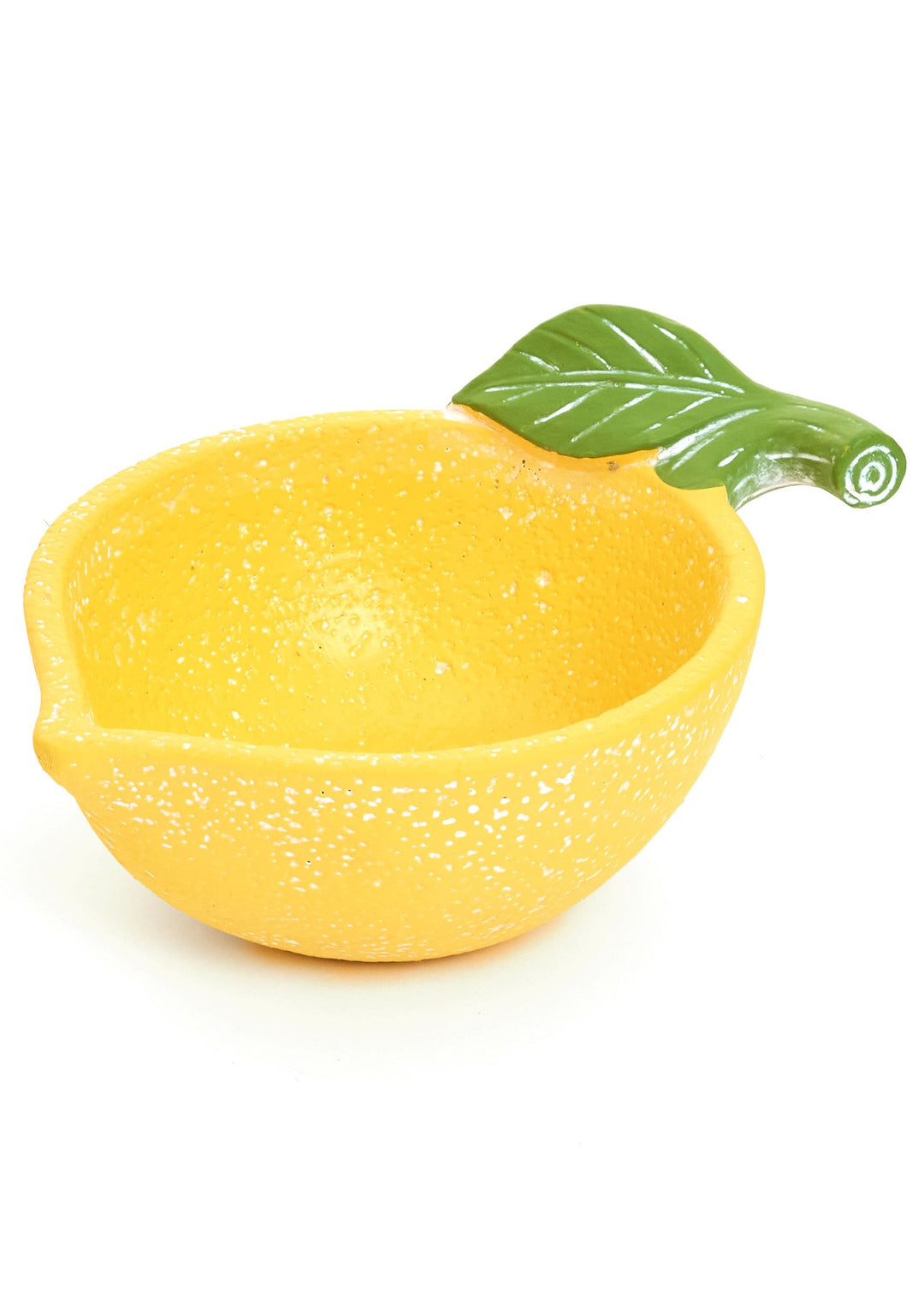 CEMENT LEMON BOWL - YELLOW/GREEN 8X3.5