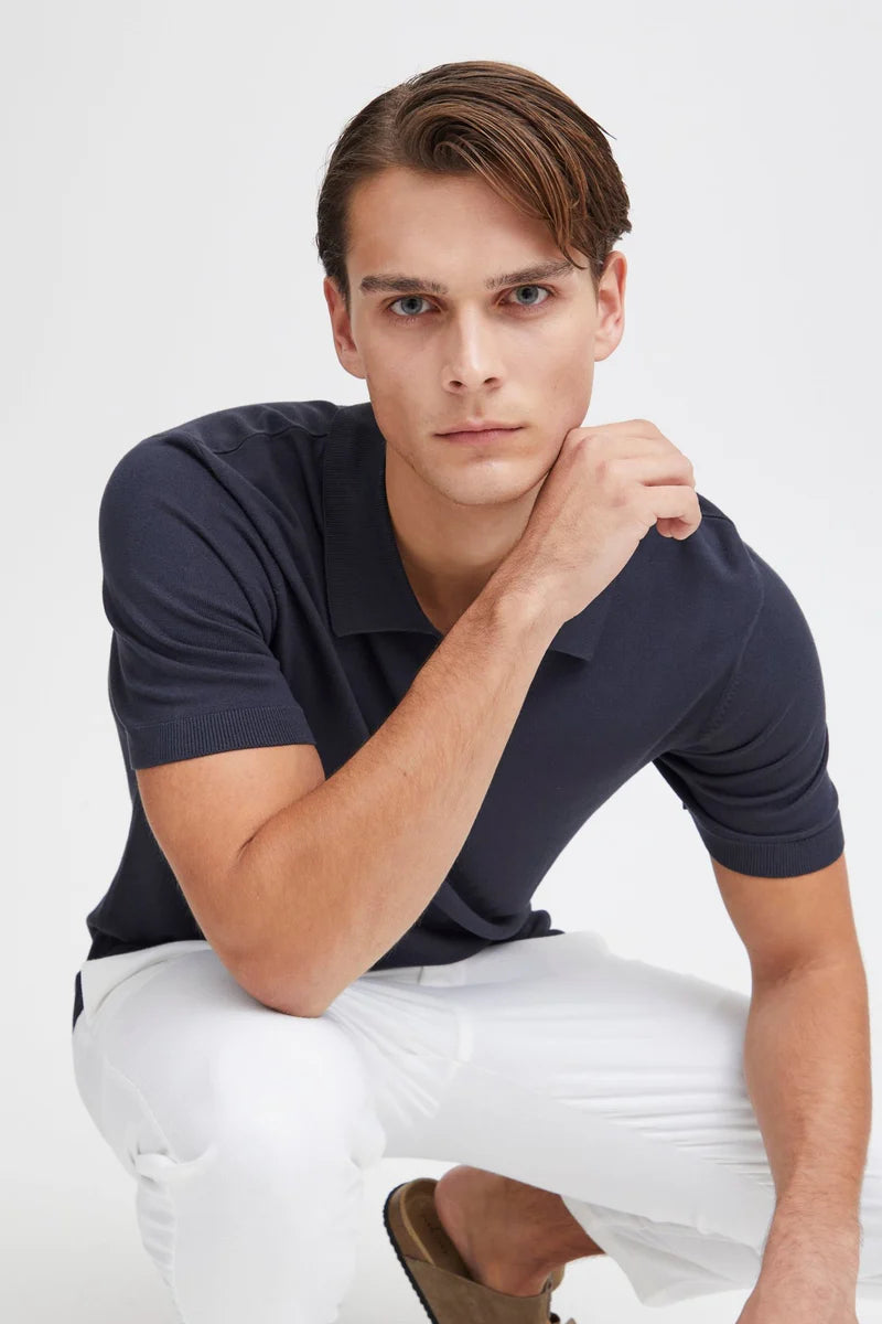 CFKARLO SS POLO KNIT "DARK NAVY"