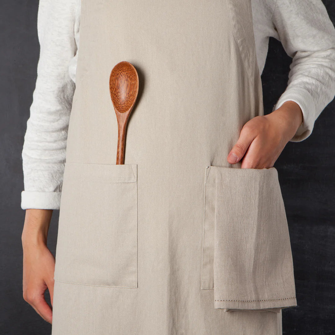 DANICA STONEWASH APRON DOVE