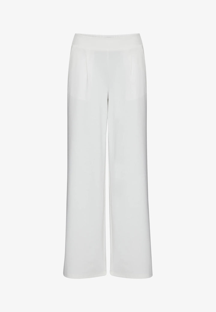 IHKATE SUS LONG WIDE TROUSERS "Cloud Dancer"