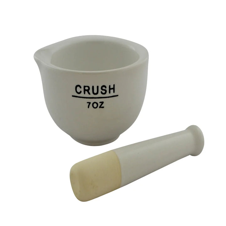 CRUSH MORTAR AND PESTLE 11X10.5CM