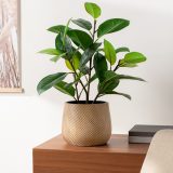 Meridian Carved Line Resin Drop Pot Planter