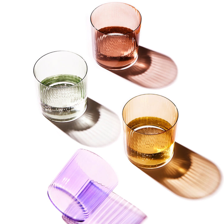 DECO GLASS TUMBLER SET OF 4