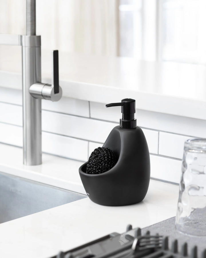 Umbra Joey Soap Pump And Scrubby - Black