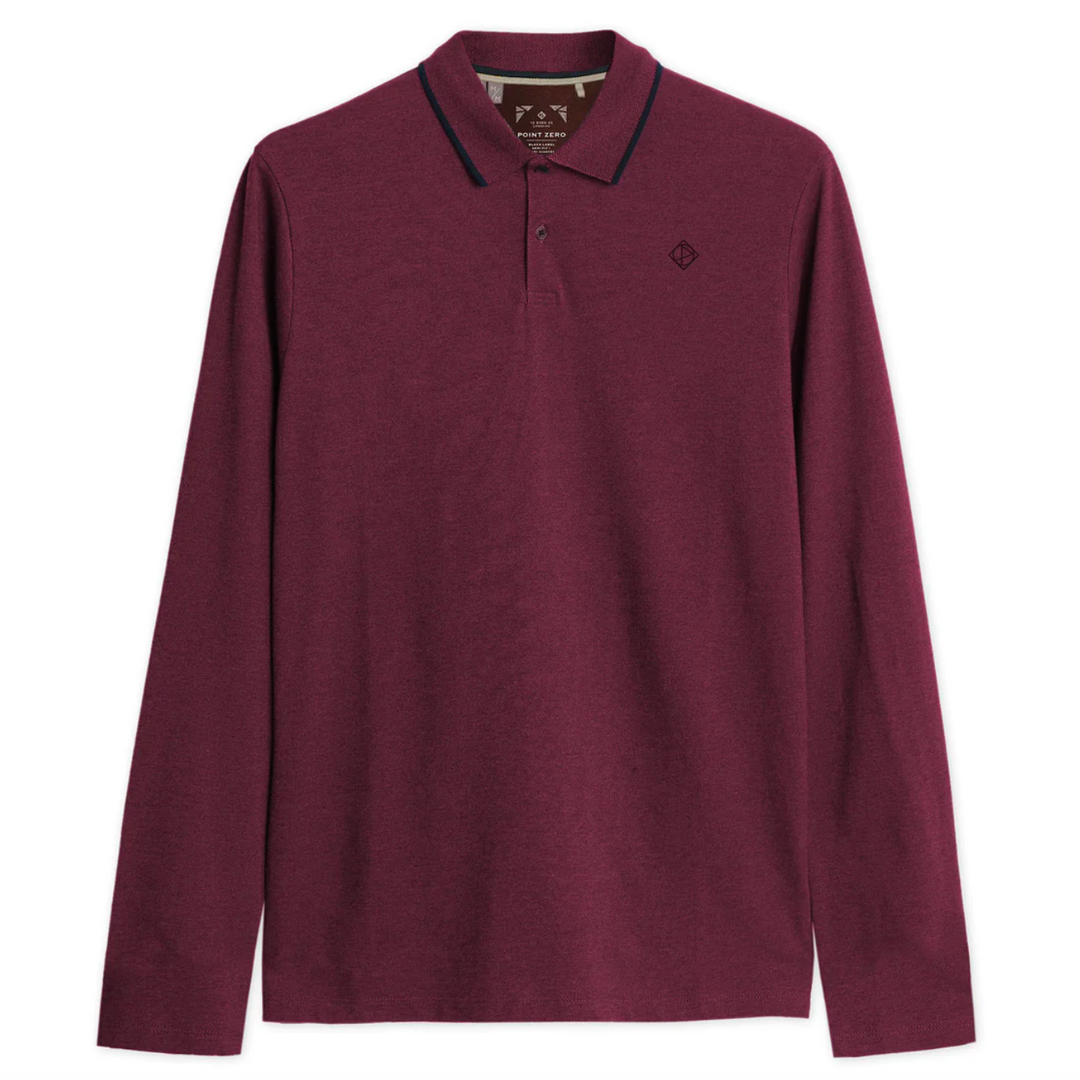 Point Zero Joshaun Long Sleeve Pique Polo