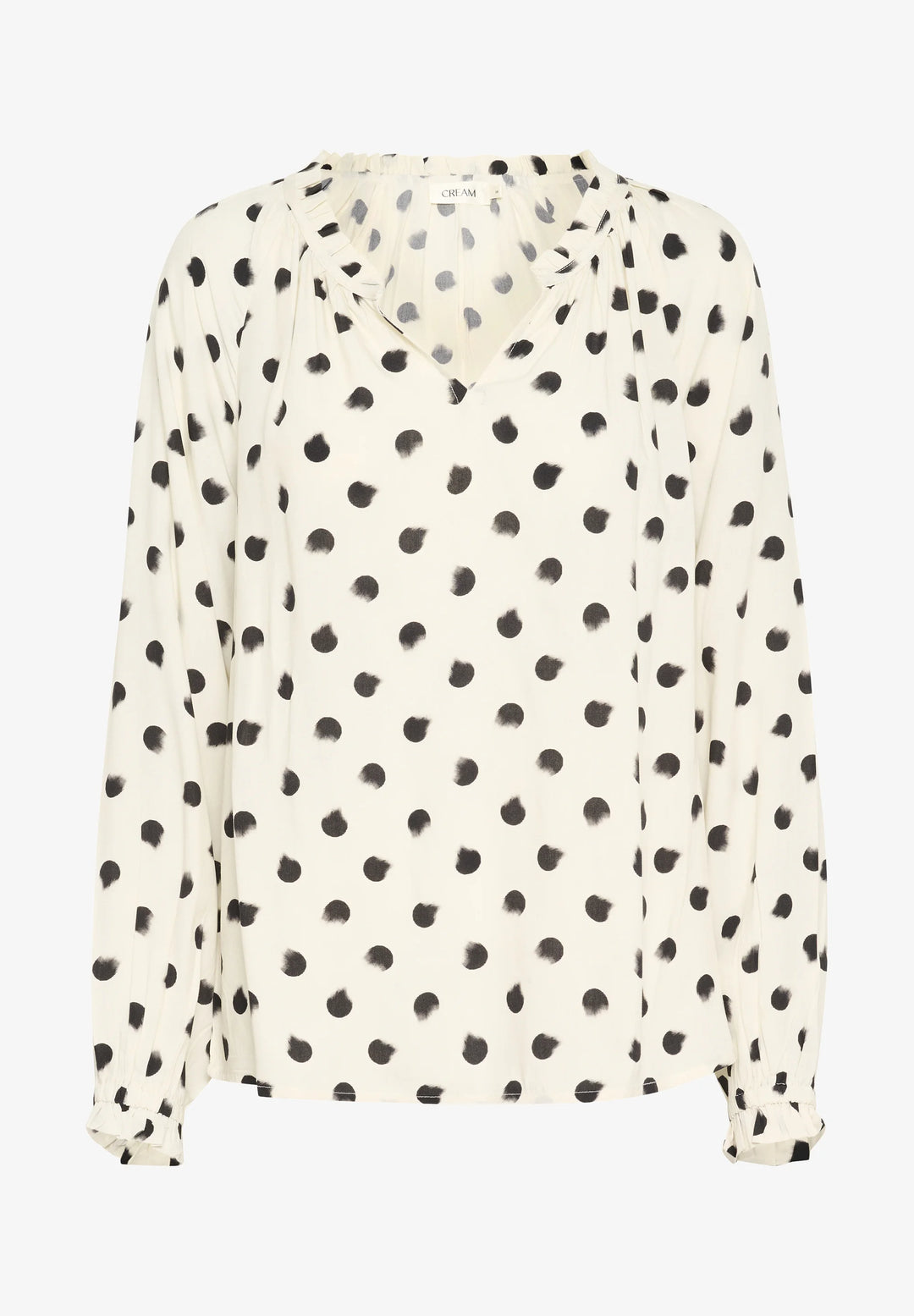 CRTIAH BOHO BLOUSE "BLACK SMUDGED DOT"