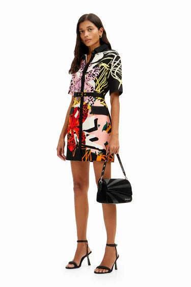 Desigual - M. Christian Lacroix Short Orchid Shirt Dress