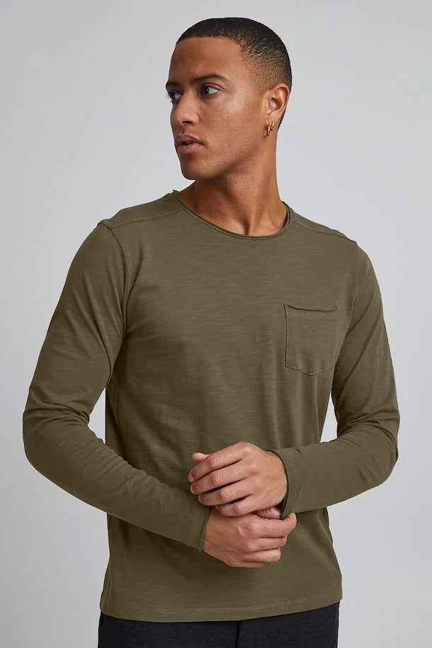 Blend Nicolai Long Sleeved Shirt Dusty Green