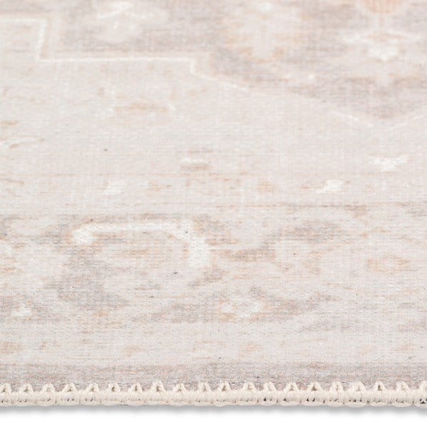VIANA AURA WASHABLE SPILL PROOF BEIGE GOLD AREA RUG