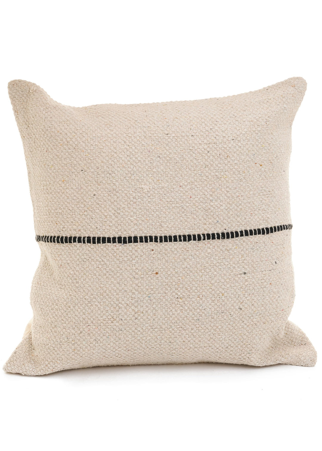 ROSEMARY CUSHION 18X18 - ECRU/BLACK
