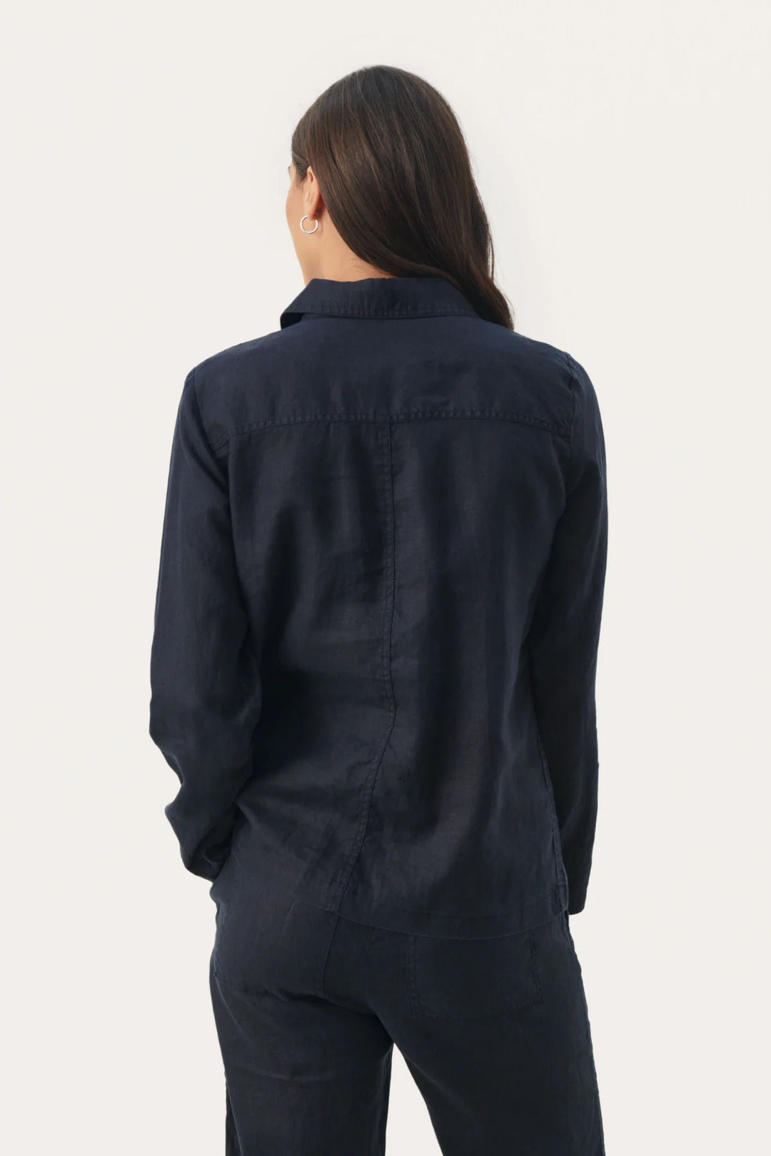 ELNORAPW LINEN BLAZER "Dark Navy"