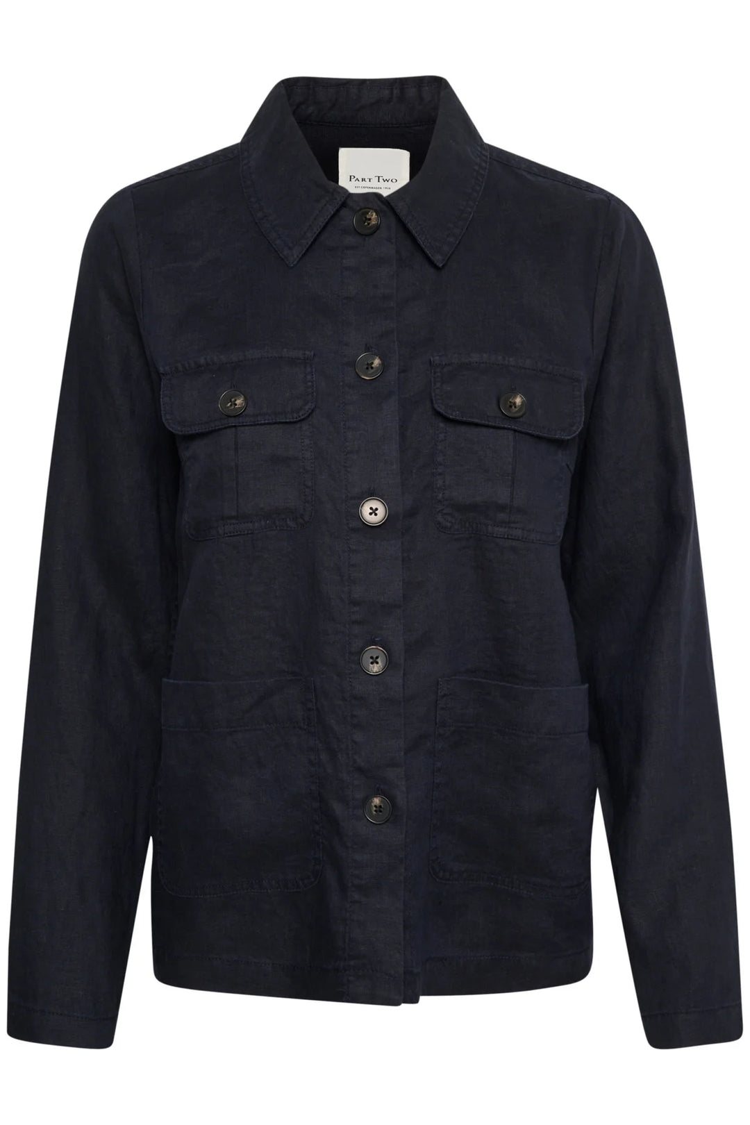 ELNORAPW LINEN BLAZER "Dark Navy"
