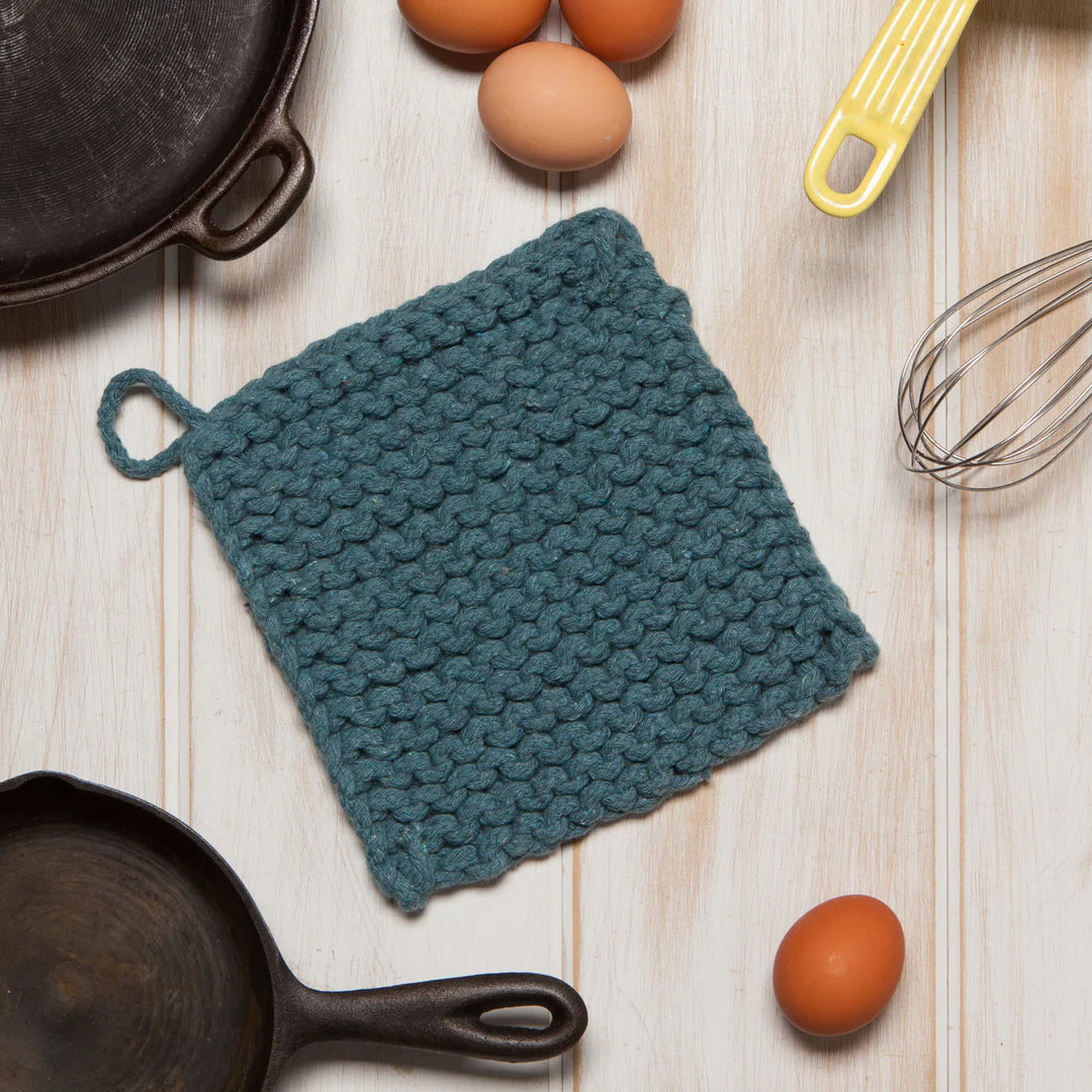 DANICA KNIT POT HOLDER LAGOON