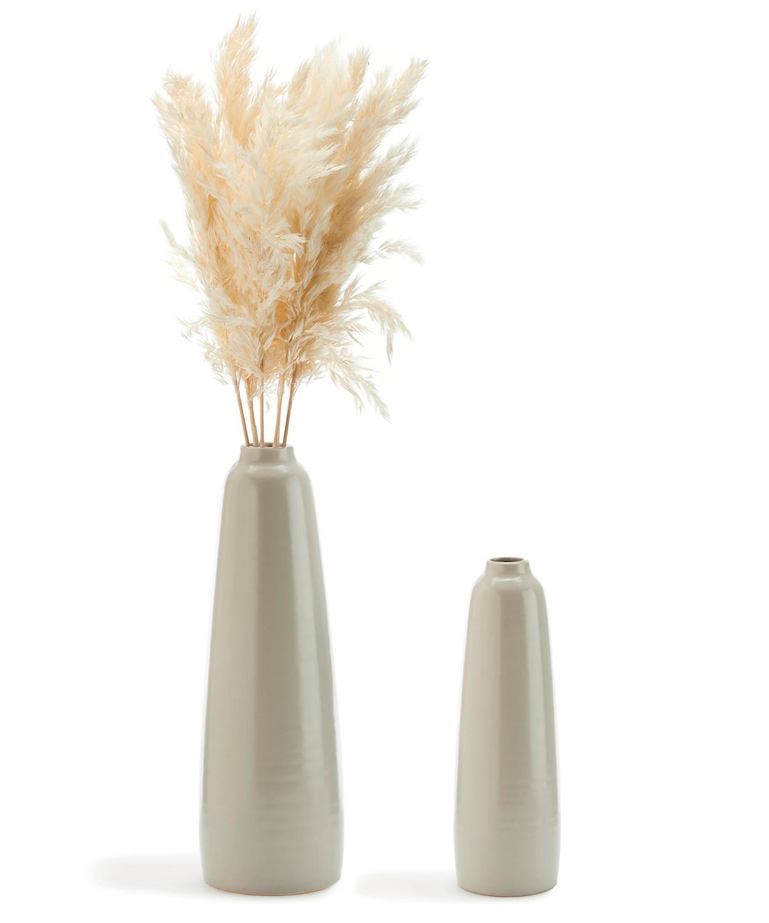 TAPERED TABLETOP VASE - MATTE LIGHT GREY