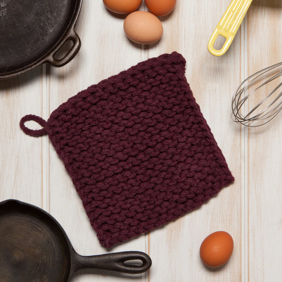 DANICA KNIT POT HOLDER WINE