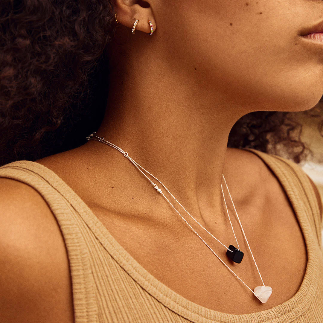 Heart-Only Classic Chakra Rose Quartz Necklace