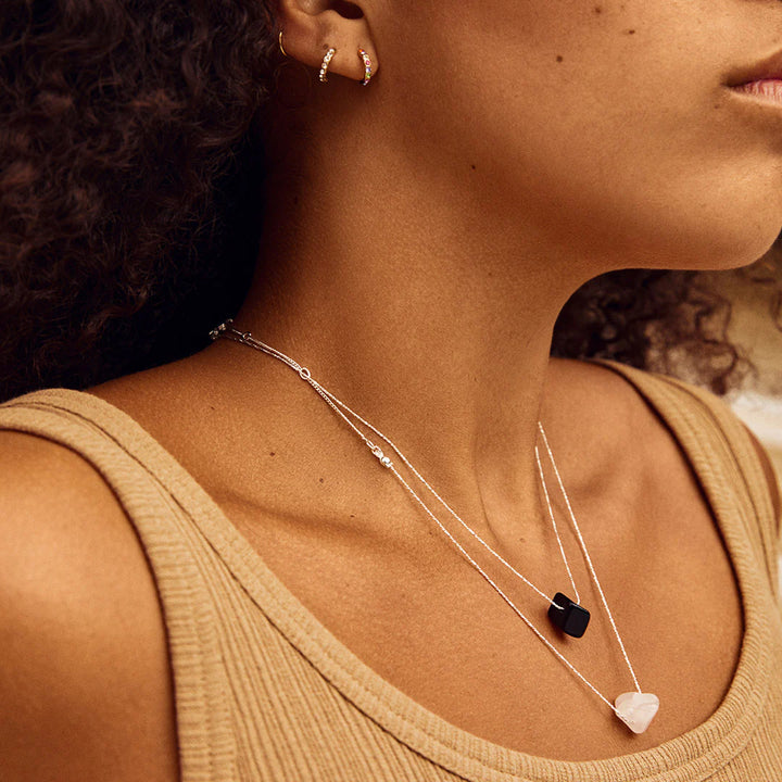 Heart-Only Classic Chakra Rose Quartz Necklace