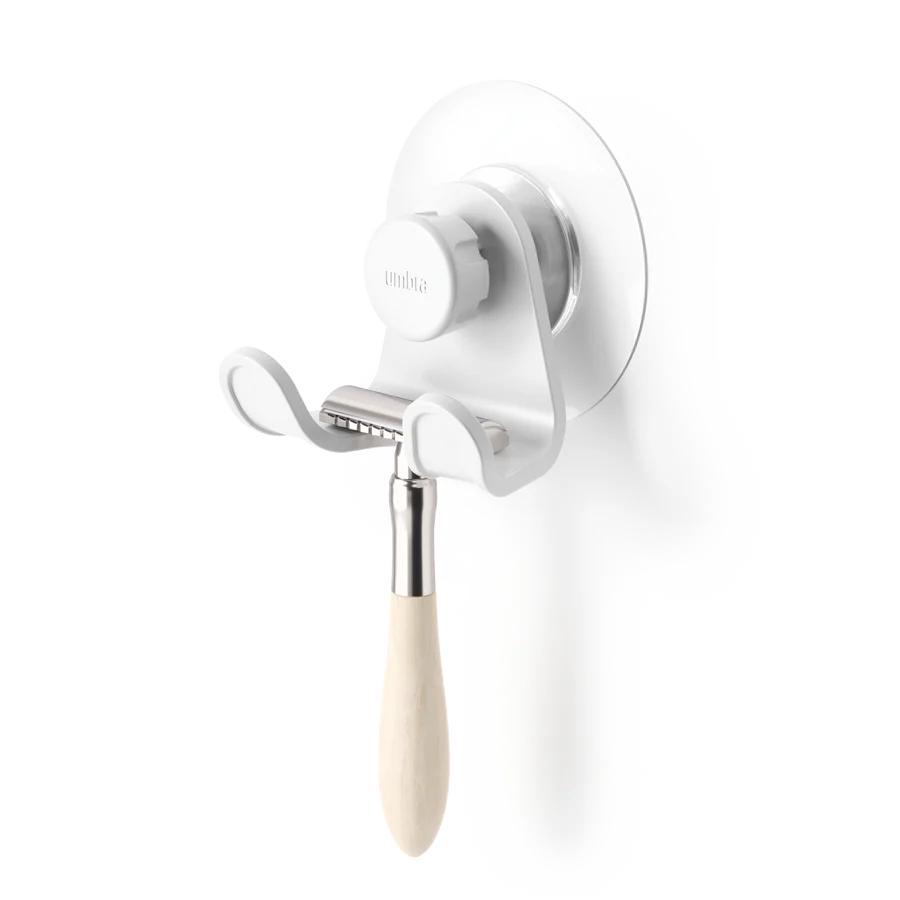 UMBRA FLEX ADHESIVE DOUBLE HOOK - WHITE