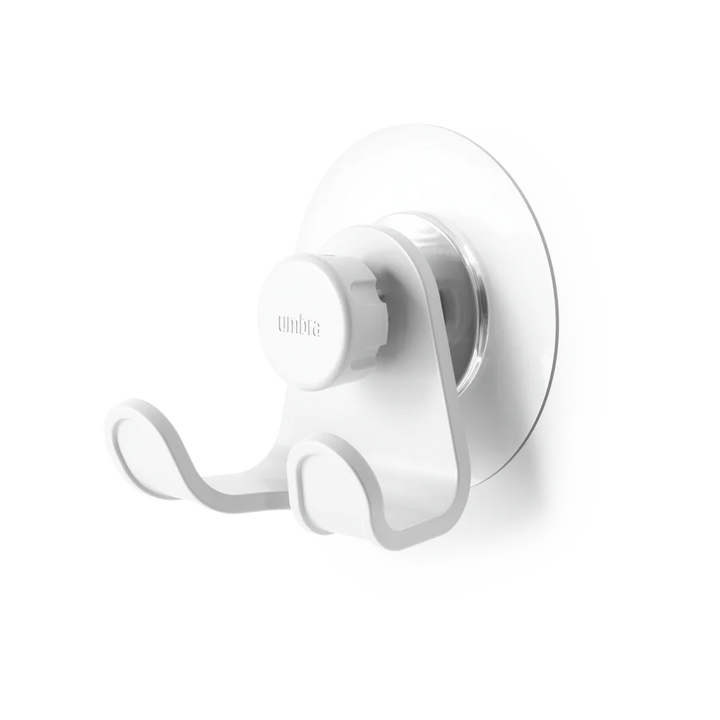 UMBRA FLEX ADHESIVE DOUBLE HOOK - WHITE