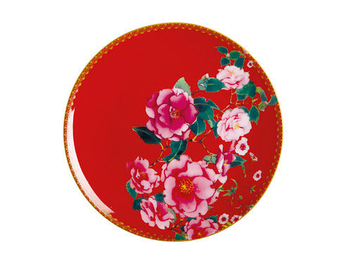 Maxwell & Williams Teas & C's Silk Road Coupe Plate Cherry Red 19.5cm