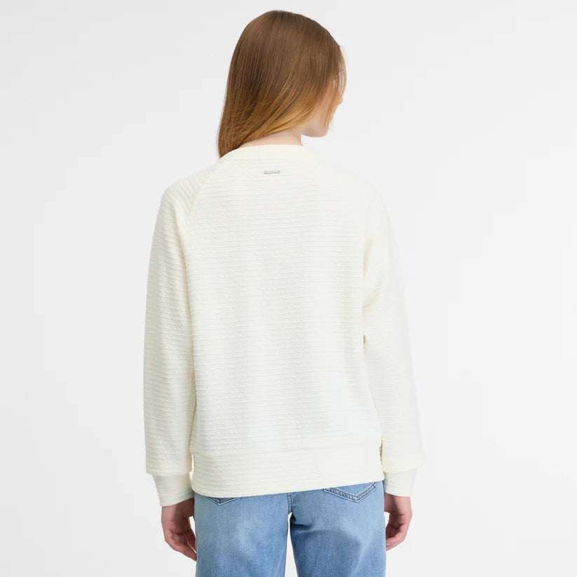 JOANN CREPE TOP "IVORY"