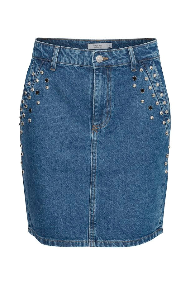 B.YOUNG KAPUCA SKIRT - MID BLUE DENIM