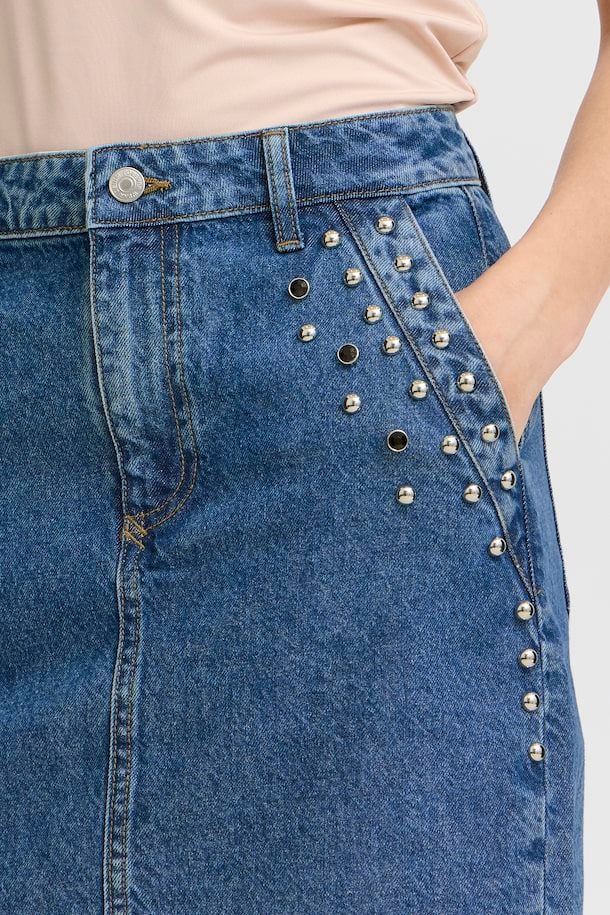 B.YOUNG KAPUCA SKIRT - MID BLUE DENIM