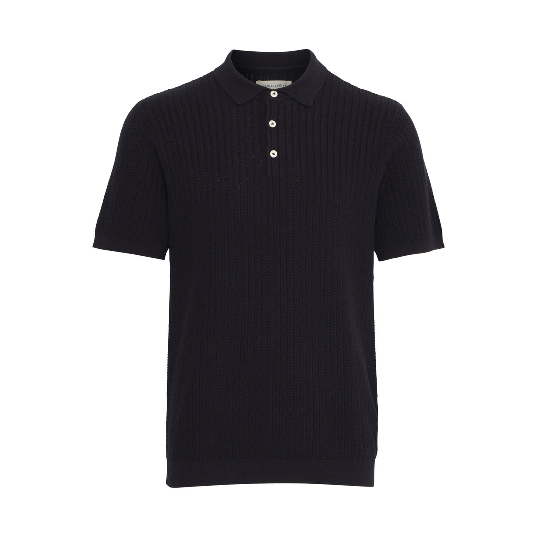 CFKARL STRUCTURED KNIT POLO "DARK NAVY"