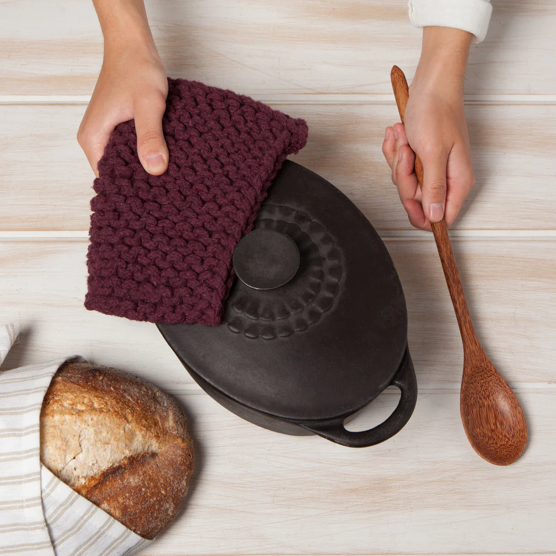 DANICA KNIT POT HOLDER WINE