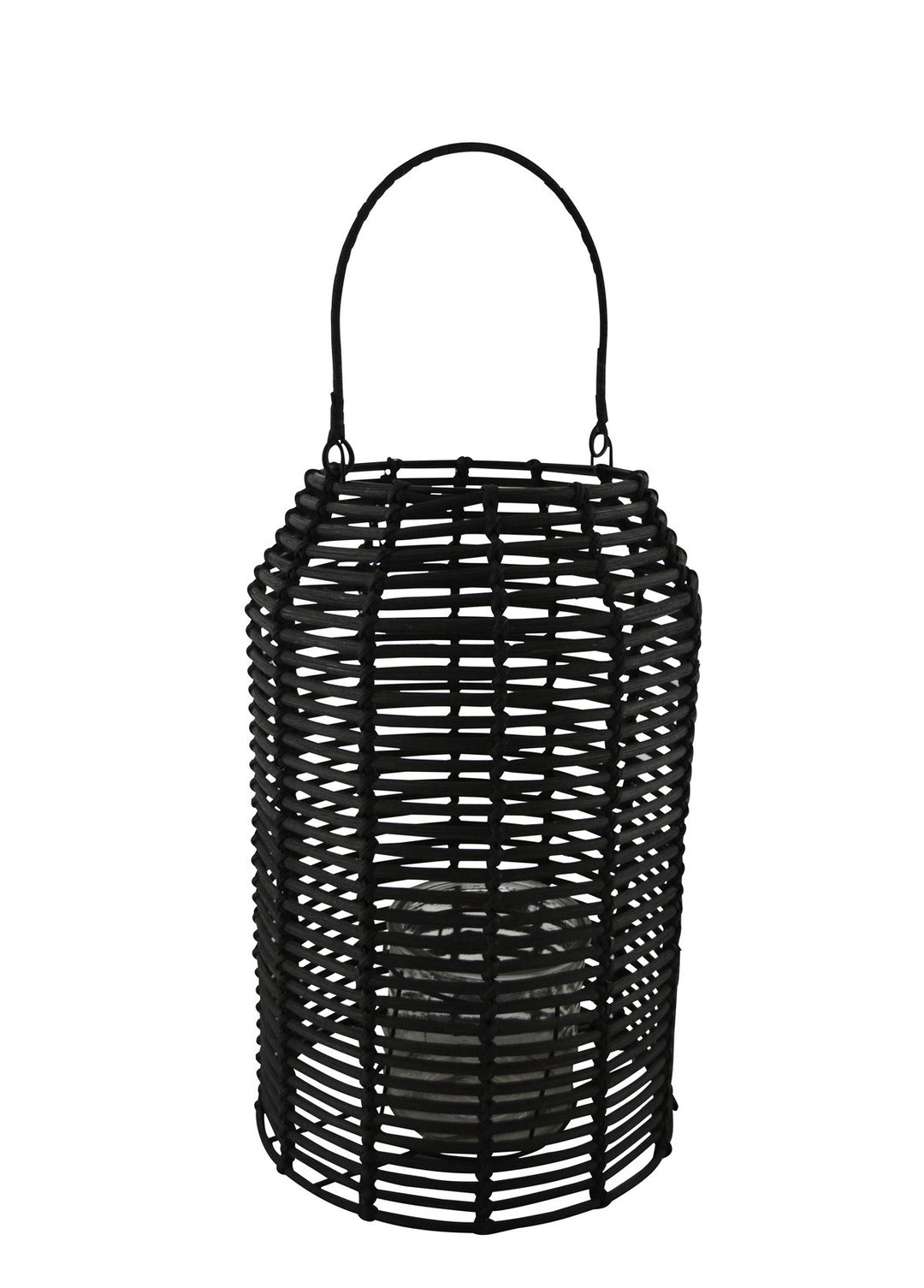 BLACK RATTAN LANTERN - SMALL